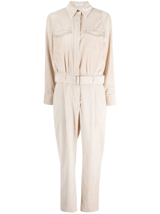 Belted Corduroy Jumpsuit