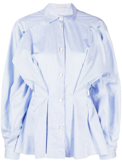 Gathered-Waist Cotton Shirt