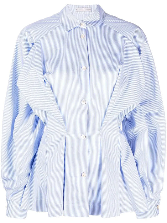 Gathered-Waist Cotton Shirt