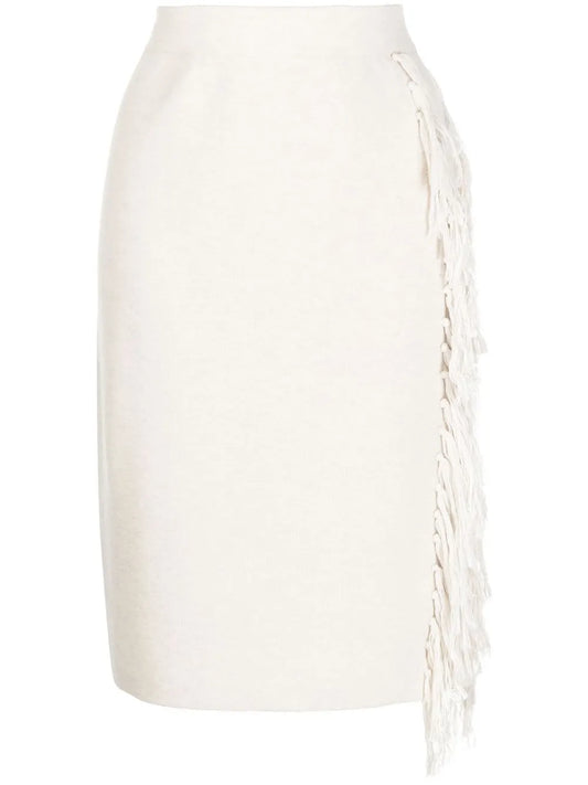 Fringe-Detail Midi Dress