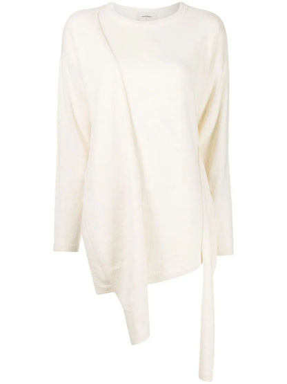 Asymmetric-Hem Knitted Top