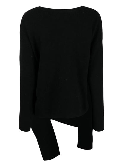 Asymmetric-Hem Knit Sweater