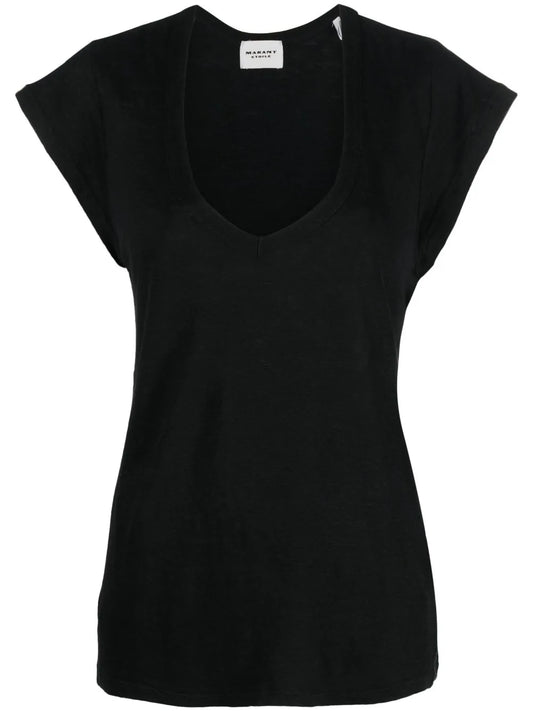 Zankou Linen Short-Sleeve Top