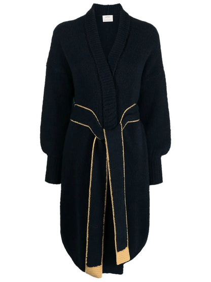 Self-Tie Belted Cardigan