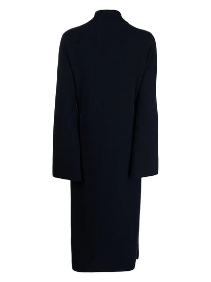 Ribbed-Knit Roll Neck Dress