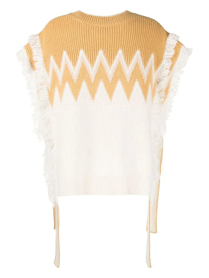 Fringe-Detail Knit Top