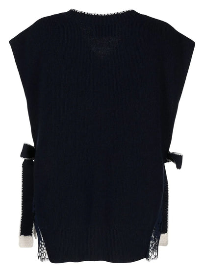 Side-Tie Detail Knitted Vest Top