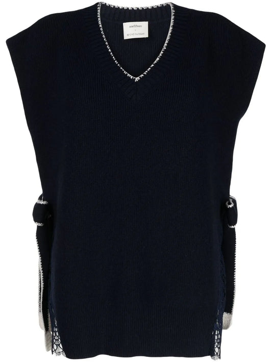 Side-Tie Detail Knitted Vest Top
