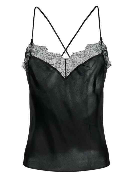 Rendez-Vous Lace-Trim Silk Camisole