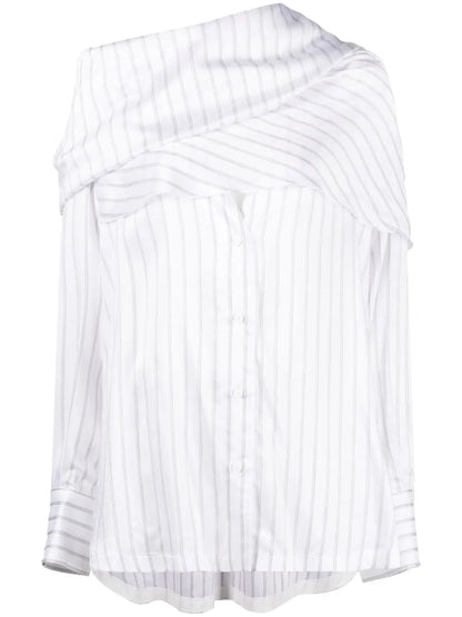 Striped Asymmetric Shirt