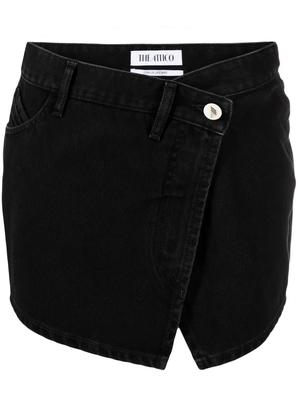 Asymmetric Wrap Miniskirt