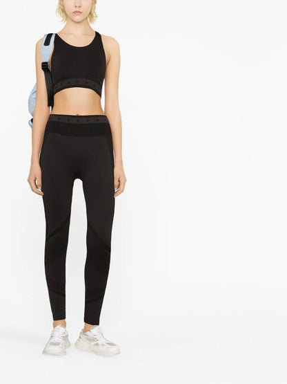 Logo-Underband Racerback Crop Top