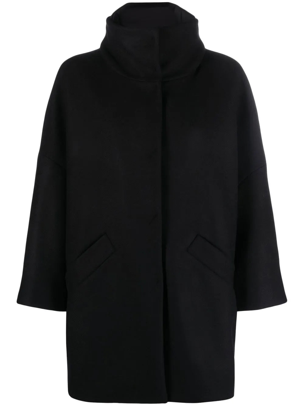 High-Neck Single-Breasted Coat