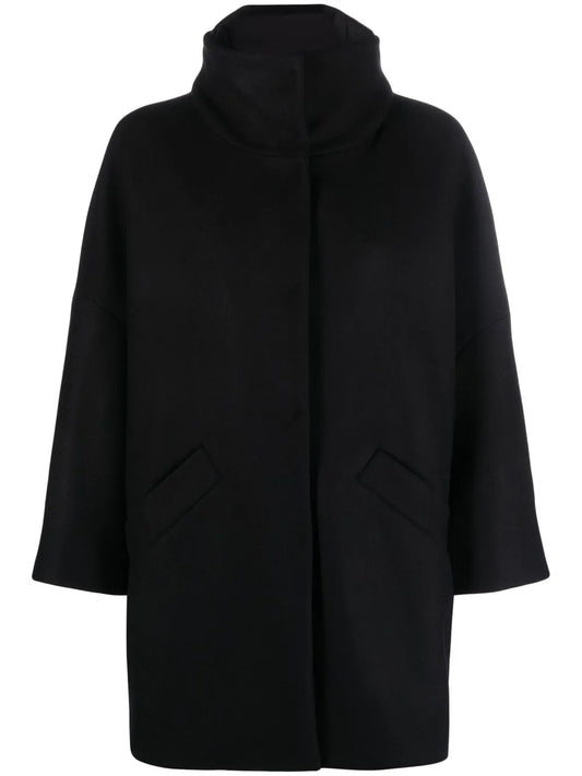 High-Neck Single-Breasted Coat