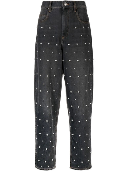 Corsy Pearl-Embellished Jeans