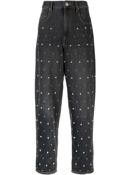 Corsy Pearl-Embellished Jeans