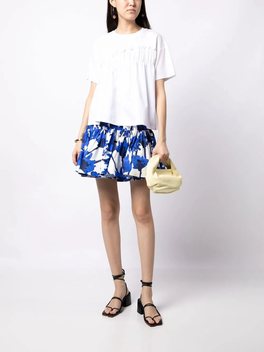 Ruched Cotton T-Shirt