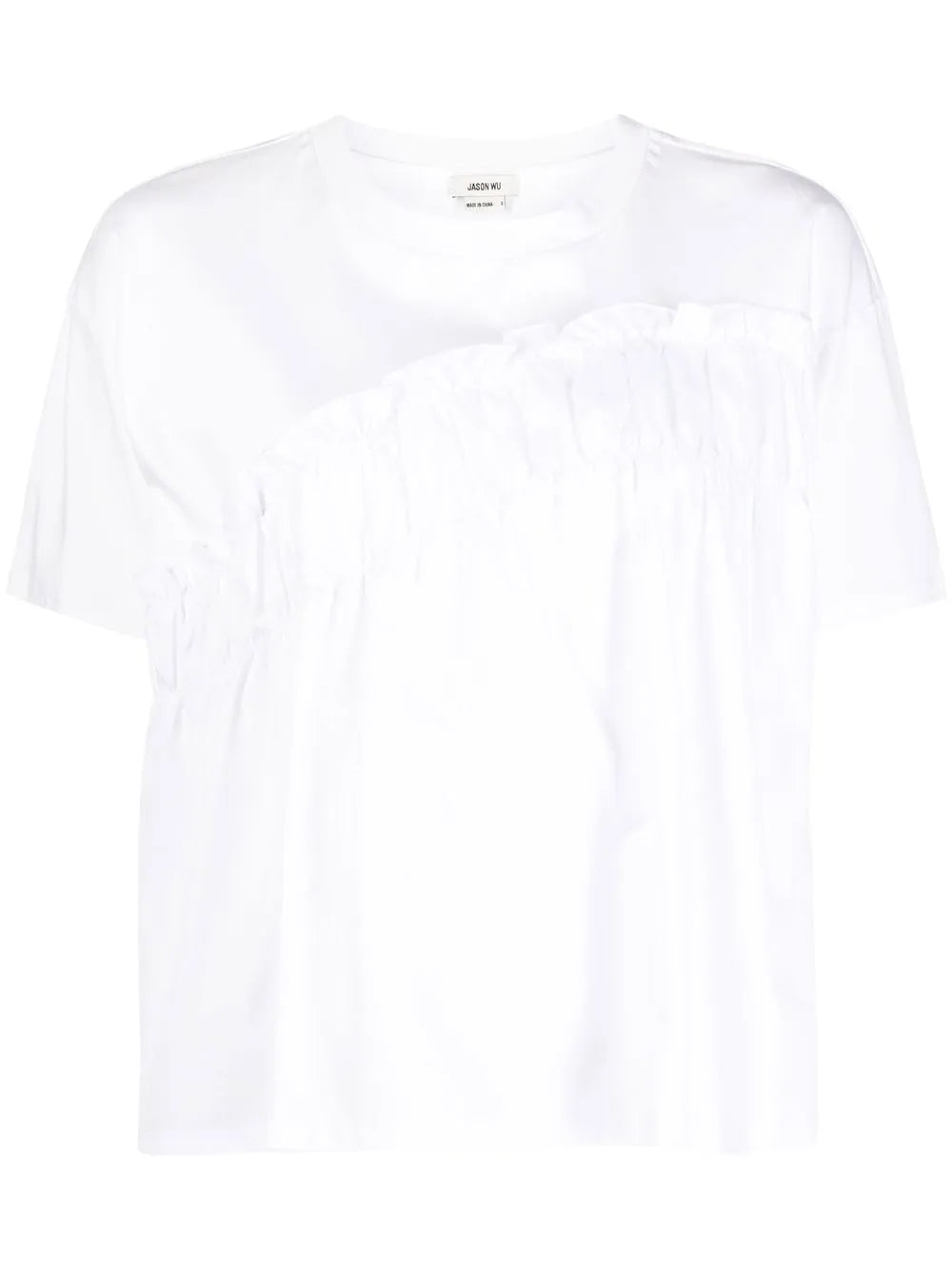 Ruched Cotton T-Shirt