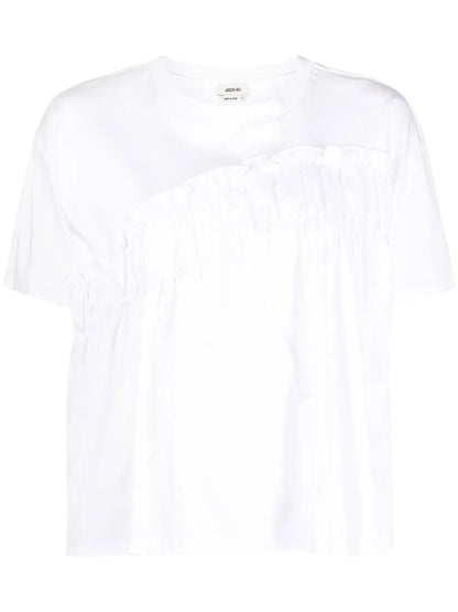 Ruched Cotton T-Shirt