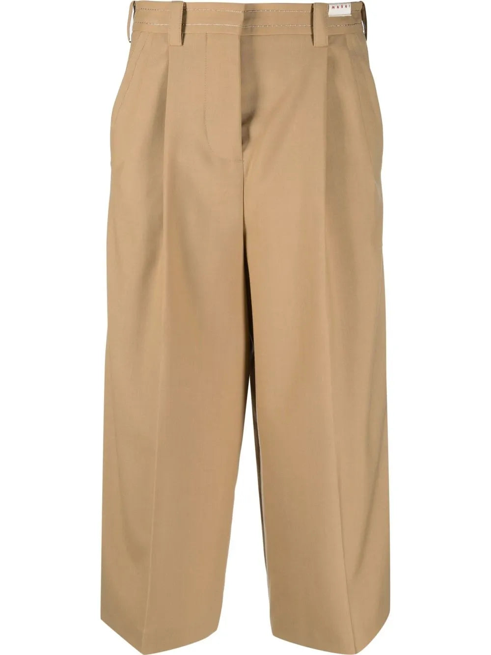 Wide-Leg Cropped Trousers