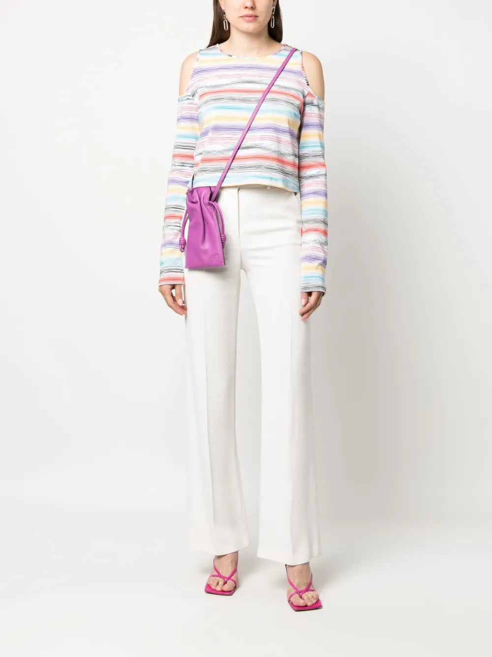 Stripe-Print Knitted Top