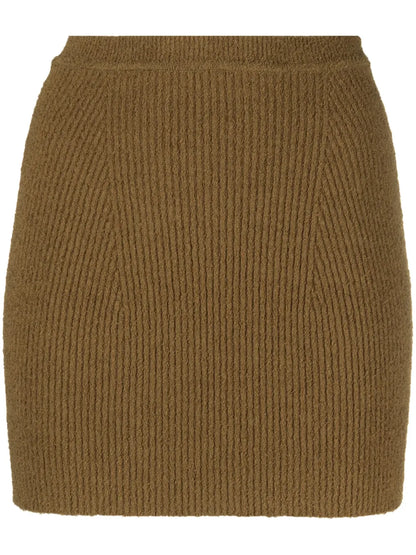 Knitted Straight Miniskirt