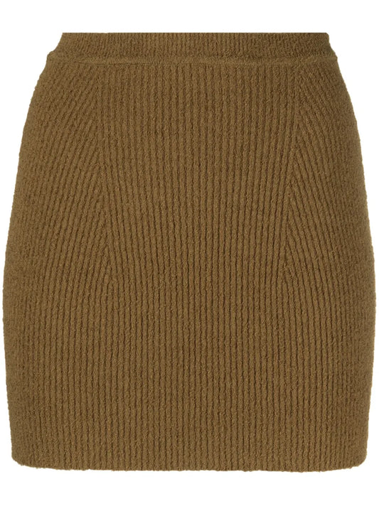 Knitted Straight Miniskirt