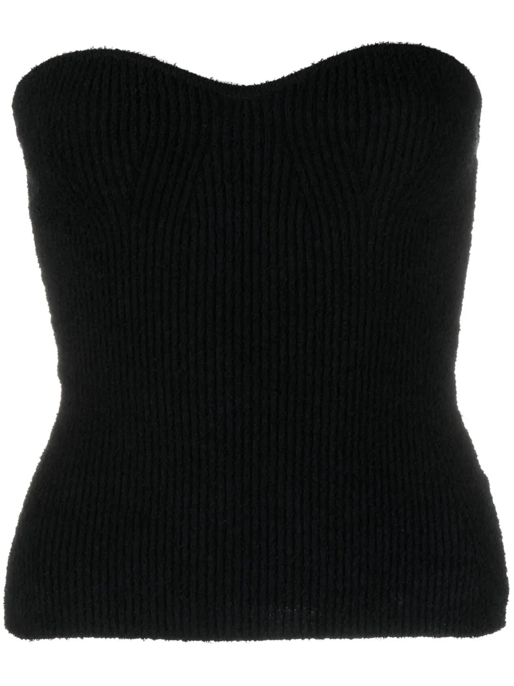 Ribbed-Knit Bandeau Top