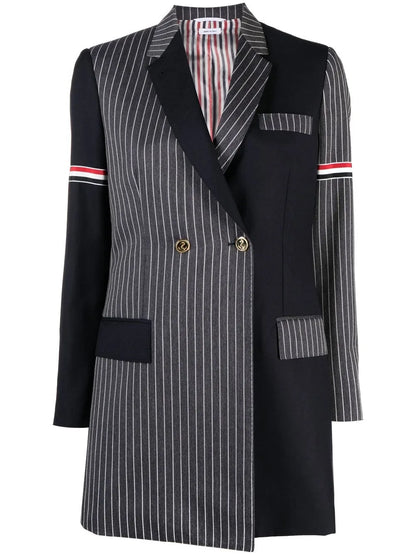 Patchwork Double-Breasted Blazer