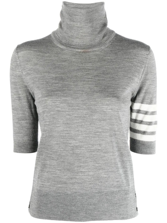 Turtleneck Short-Sleeve Jumper
