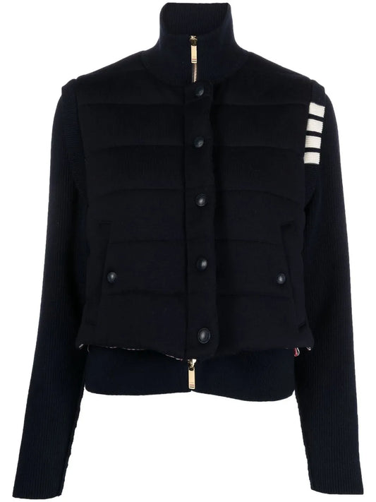 Reversible Knit-Sleeve Padded Jacket