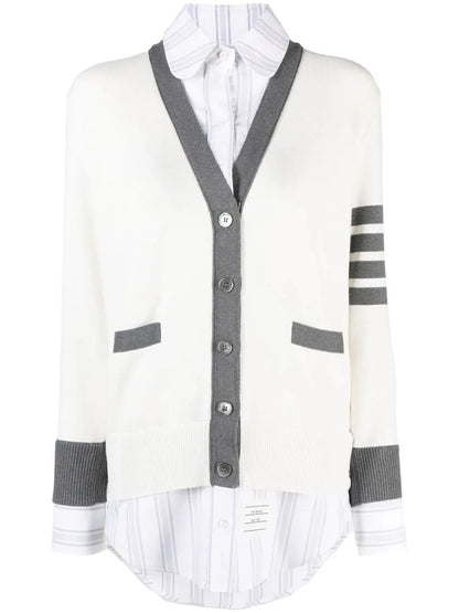 Milano-Stitch Oxford Shirt Cardigan Combo