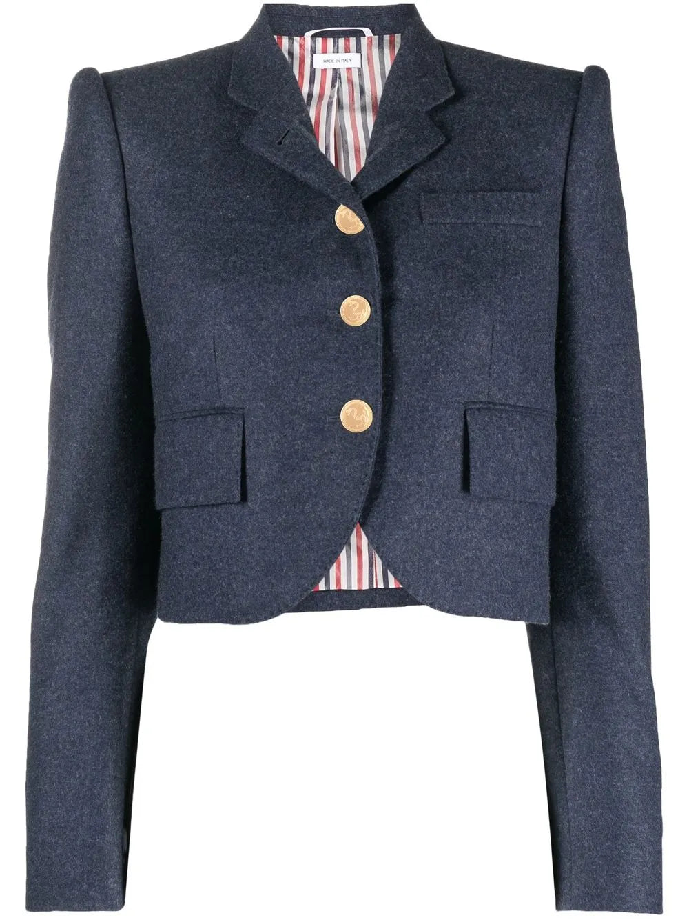 Cropped Single-Breasted Blazer