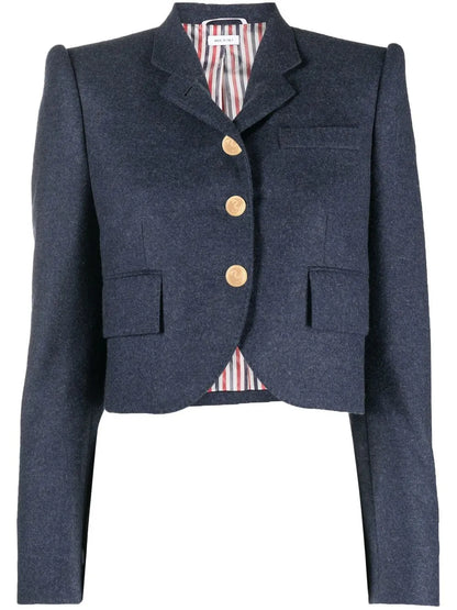 Cropped Single-Breasted Blazer