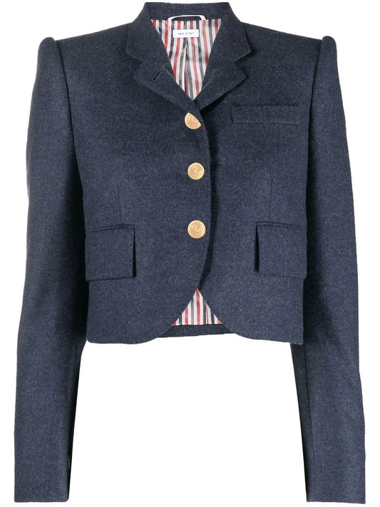 Cropped Single-Breasted Blazer