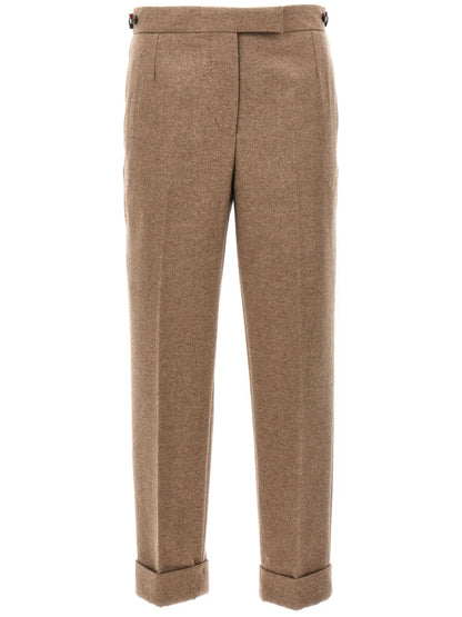 Cropped Slim-Cut Trousers