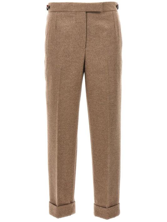 Cropped Slim-Cut Trousers