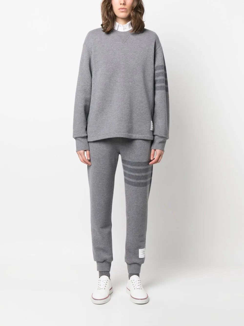 Stripe-Detail Knit Jumper