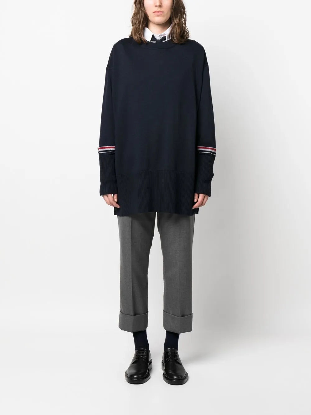 Crew Neck Fine-Knit Jumper