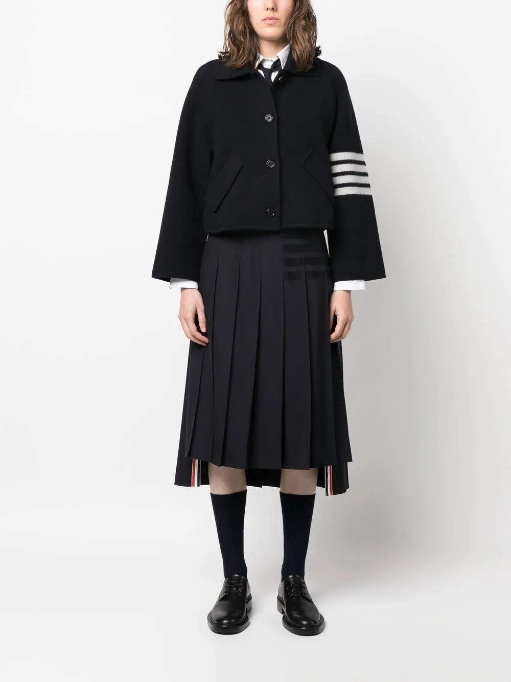 4-Bar Stripe Cropped Jacket