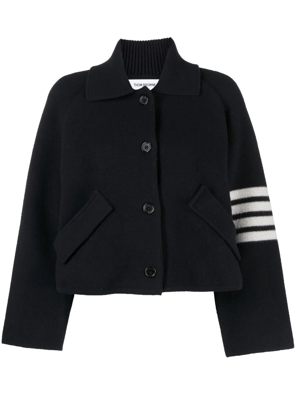 4-Bar Stripe Cropped Jacket