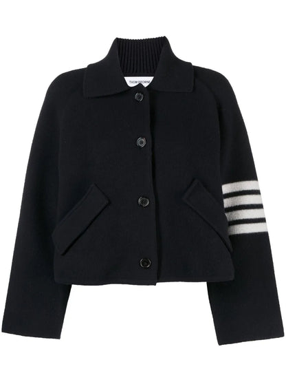 4-Bar Stripe Cropped Jacket