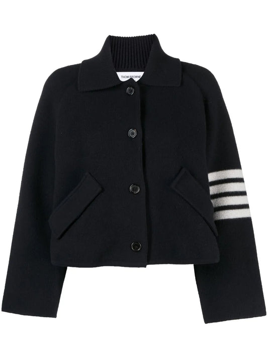4-Bar Stripe Cropped Jacket