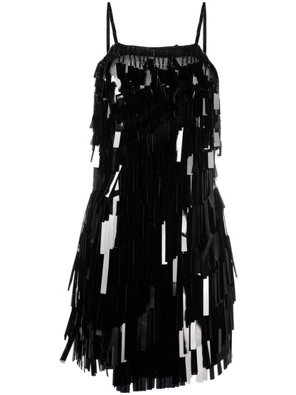 Sequin Fringe Mini Dress