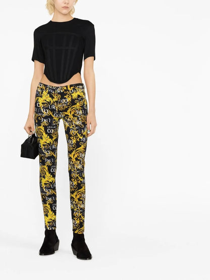 Logo-Print Skinny Jeans