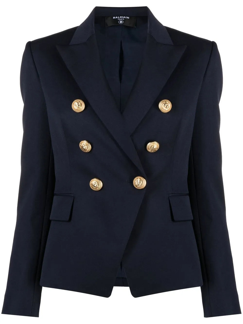 Double-Breasted Peak-Lapels Blazer