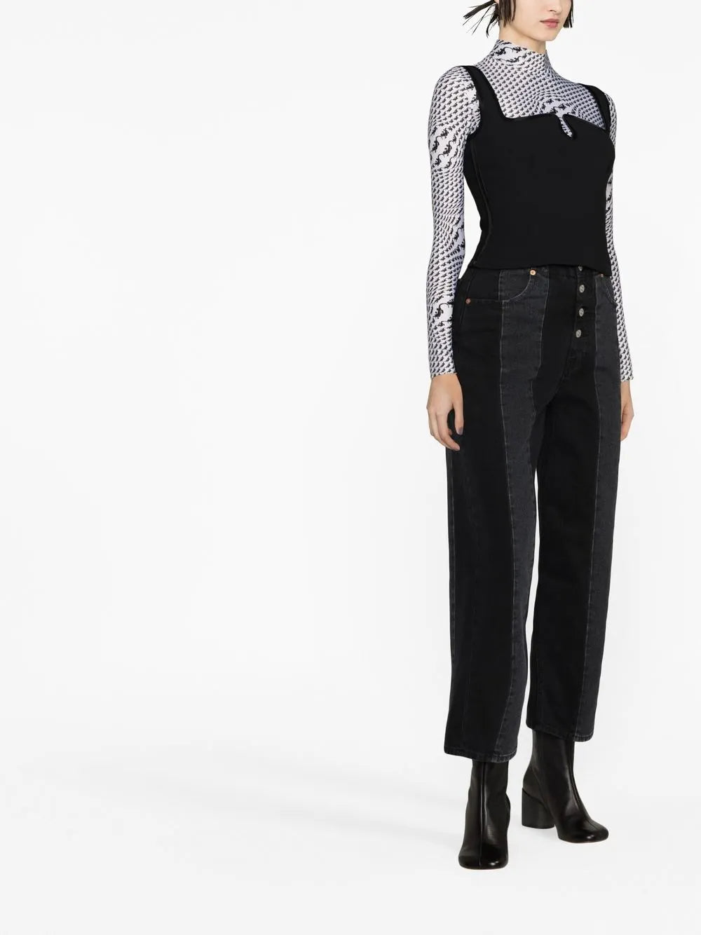 Straight-Leg Cropped Jeans