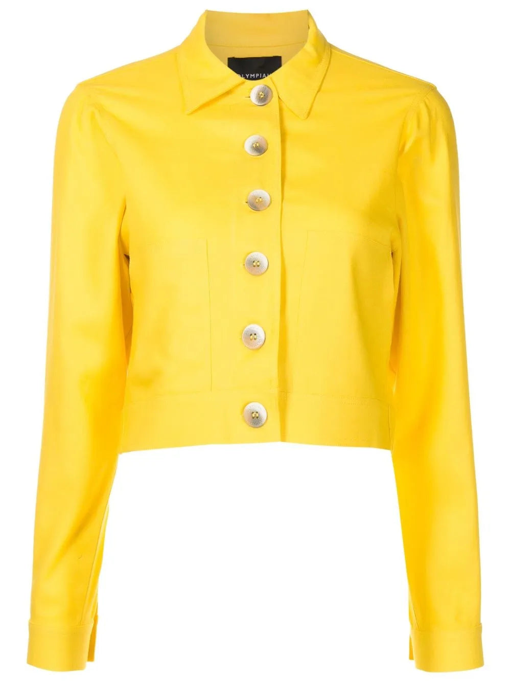 Cropped Button-Front Jacket