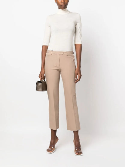 Cropped Straight-Leg Trousers