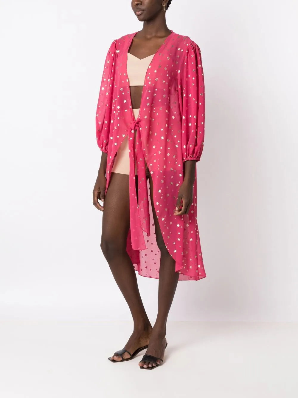 Star-Print Beach Cover-Up